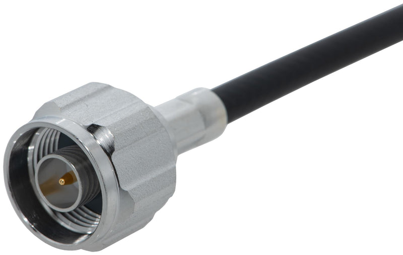 HUBER+SUHNER 11"N-50-4-9/133"NE RF / Coaxial Connector, N Coaxial, Straight Plug, Crimp, 50 ohm, LMR-240, Spuma 240, SX04172B-60 22660149