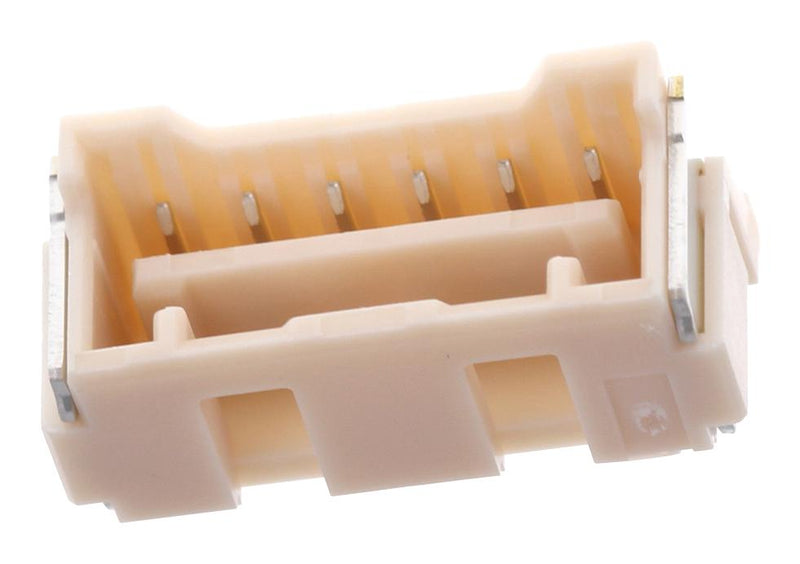 MOLEX 502443-0660 PCB Receptacle, Signal, Wire-to-Board, 2 mm, 1 Rows, 6 Contacts, Surface Mount Straight