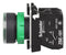 SCHNEIDER ELECTRIC XB5AW73731B5 Industrial Pushbutton Switch, Harmony, 22 mm, SPST-NO, SPST-NC, Momentary, Flush, Green, Red