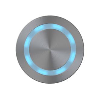 MULTICOMP PRO MP015449 Vandal Resistant Switch, 24VDC LED, MP Piezo Switch, 19 mm, SPST-NO, Momentary, Round Flat, Natural