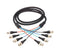 L-COM CTL4B-15B Audio / Video Cable Assembly, BNC Plug, x 4, BNC Plug, x 4, 15 ft, 4.57 m, Black, CTL4B Series