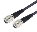 L-COM CC58T-15 RF / Coaxial Cable Assembly, TNC Plug to TNC Plug, RG58C/U, 50 ohm, 15 ft, 4.57 m, Black