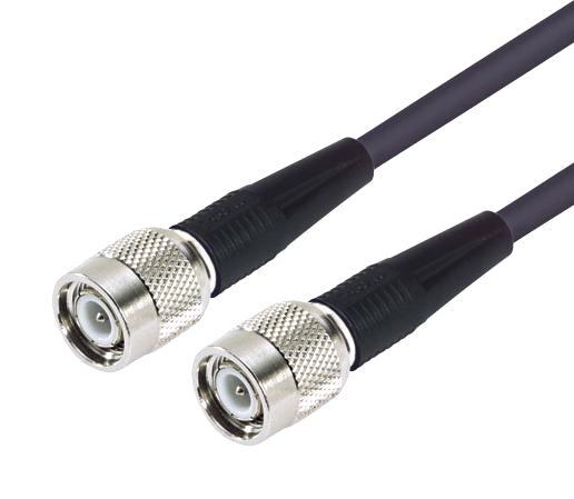 L-COM CC58T-15 RF / Coaxial Cable Assembly, TNC Plug to TNC Plug, RG58C/U, 50 ohm, 15 ft, 4.57 m, Black
