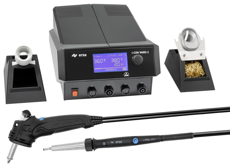 ERSA 0ICV2005AXV Rework Station, i-TOOL AIR S, X-toOL VARIO, 230 VAC, 200 W, 450&deg;C Max, USB, i-CON VARIO 2 MK2 Series