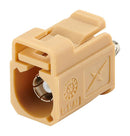 TAOGLAS FK2FIDK RF / Coaxial Connector, Code I, Beige, SMB Fakra Coaxial, Straight Jack, Crimp, 50 ohm