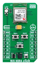 MIKROELEKTRONIKA MIKROE-6217 Add-On Board, WiFi NORA Click, MikroE mikroBUS Compatible Development Boards