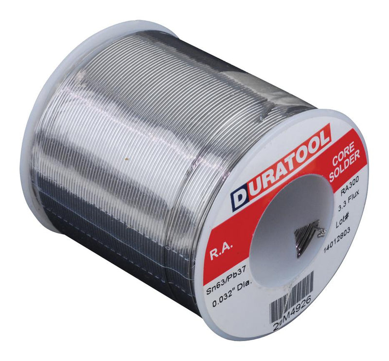 DURATOOL SPC22132 Solder Wire, 63/37, 0.81mm Diameter, 183&deg;C, 454g