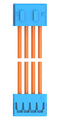 TE CONNECTIVITY 2405869-4 Cable Assembly, CN1 Connector to CN2 Connector, 4 Ways, 2 mm, 1 Row, 300 mm, 11.8 "