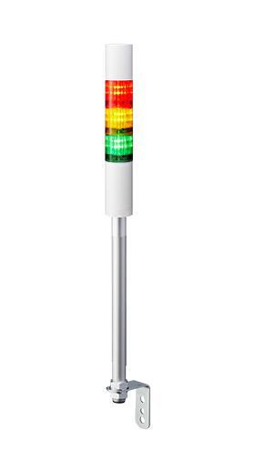 PATLITE LR4-302LJBW-RYG Signal Tower, 3 Tier, Amber, Green, Red, 85 dB, Cable, 4 Tone, 24VDC, IP54, NEMA 4X, NEMA 13