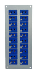 LABFACILITY JM-K-FF + FMP-20 Thermocouple Connector, 75 x 175mm Panel, Miniature, K, Socket, 20Way, Blue, JIS, Fascia Mount