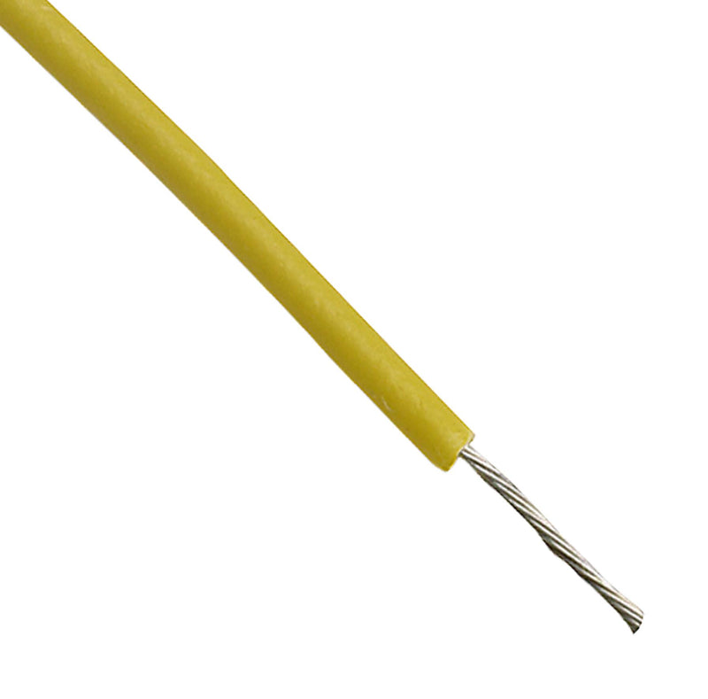 ALPHA WIRE 1852 YL005 Wire, PVC, Yellow, 28 AWG, 0.09 mm&sup2;, 100 ft