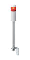 PATLITE LR5-102LENW-R Signal Tower, Ethernet, Continuous, Flashing, 1 Tier, Red, Pole Mount, 24 VDC, IP54
