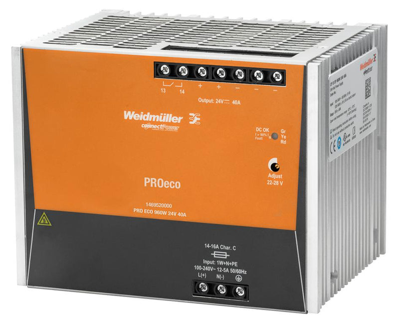 Weidmuller 1469520000 1469520000 AC/DC Converter 960W 24V 40A