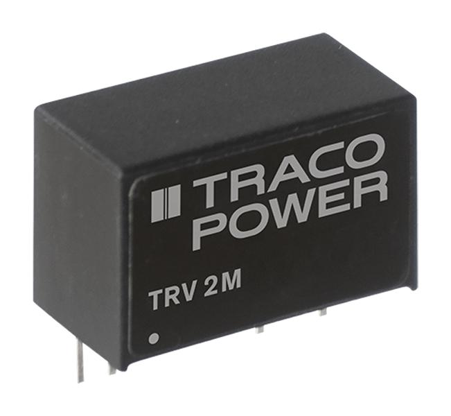 TRACO POWER TRV 2-0510M Isolated Through Hole DC/DC Converter, ITE & Medical, SIP, 1.5:1, 2 W, 1 Output, 3.3 V