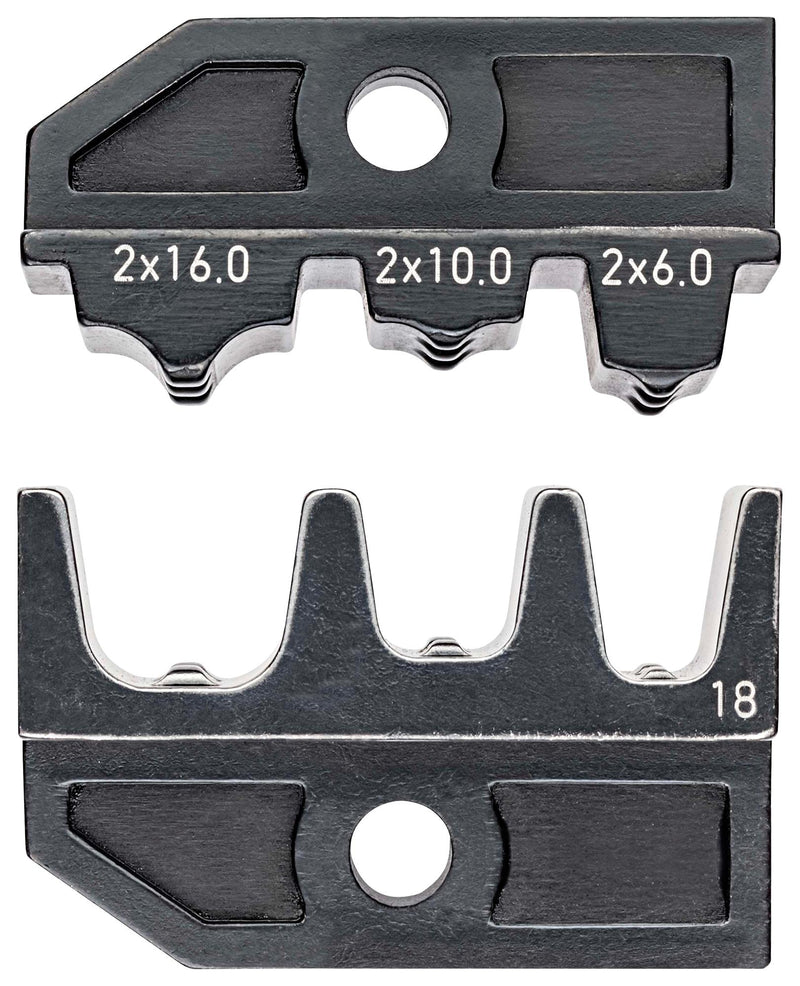 KNIPEX 97 49 18 Crimp Tool Die, 3 Profile, 10/8/6AWG, 6 / 10 / 16mm&sup2; Twin wire ferrules