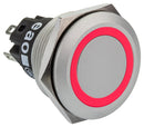 EAO 82-6551.2114 Vandal Resistant Switch, 82 Series, 22 mm, SPDT, Maintained, Round Flat Flush, Natural