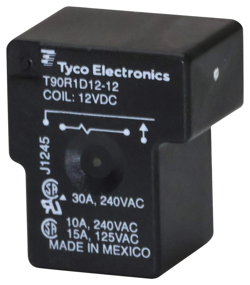 TE CONNECTIVITY 1393209-4 Power Relay, SPST-NO, 12 VDC, 30 A, T90 Series, Through Hole