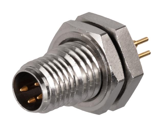 STEWART CONNECTOR SS-12800-002 SENSOR CONN, M8, PLUG, 4POS, PANEL/PCB