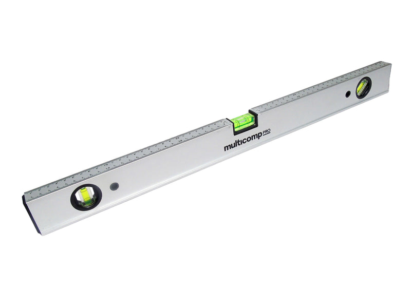 MULTICOMP PRO MP013785 Spirit Level, Magnetic, 3 Water Bubbles, Aluminium, 600 mm x 24 mm x 51 mm