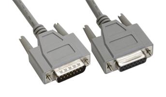 Amphenol Cables ON Demand CS-DSDMDB15MF-010 CS-DSDMDB15MF-010 Computer Cable D Subminiature Plug 15 Way Socket 10 ft 3.05 m Grey New