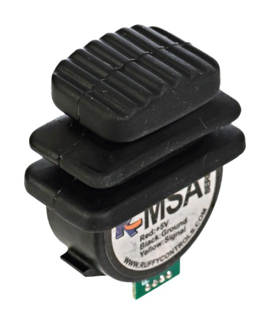RUFFY MSA-1-2-BK-1-4 Hall Effect Switch, 500mV to 4.5V Output, Black, 1, 5 VDC, 1 Position, 20 mA