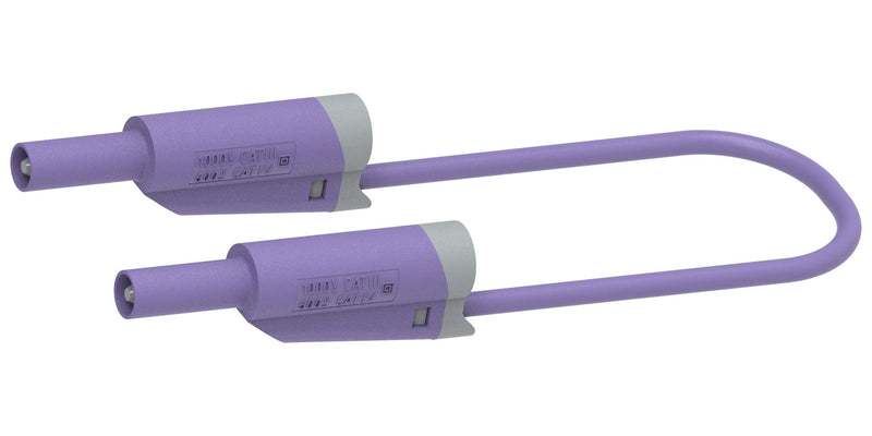 MULTICOMP PRO MP771108 Banana Test Lead, 4mm Banana Plug, Stackable, 4mm Stackable Banana Plug, 2.32 ", 59 mm, Purple