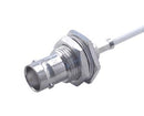 HUBER+SUHNER 24"BNC-75-2-6/133"NH RF / Coaxial Connector, BNC Coaxial, Straight Bulkhead Jack, Crimp, 75 ohm 22644569