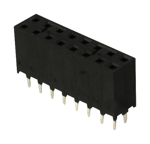 Multicomp PRO 2214S-16SG-85 2214S-16SG-85 PCB Receptacle Board-to-Board 2.54 mm 2 Rows 16 Contacts Through Hole Mount 2214S