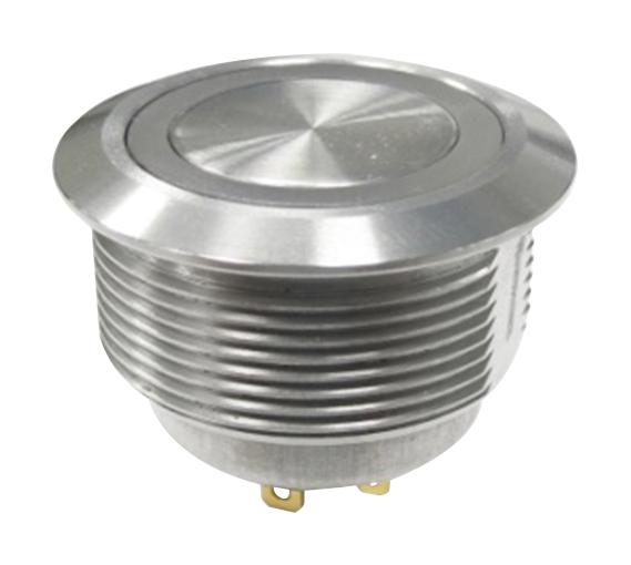 MULTICOMP PRO MPM22-A01FP-3-JR-3V Pushbutton Switch, 3 V LED, MP Pushbutton Switches Round-Flat, 22.2 mm, SPST-NO-DM, Off-(On)