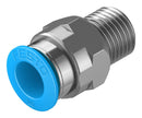 Festo 153007 153007 Pneumatic Fitting Push-In Straight Connector R1/4 14 bar 10 mm Brass QS