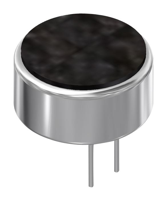 PUI AUDIO AOM-6742P-2-R Microphone, Omnidirectional, 50 Hz to 16 kHz, 1.5 VDC to 10 VDC, 2.2 kohm, -42 dB, 500 &micro;A