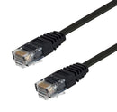 L-COM TRD695FLAT-BLK-7 Ethernet Cable, Cat6, RJ45 Plug to RJ45 Plug, UTP (Unshielded Twisted Pair), Black, 2.1 m, 7 ft
