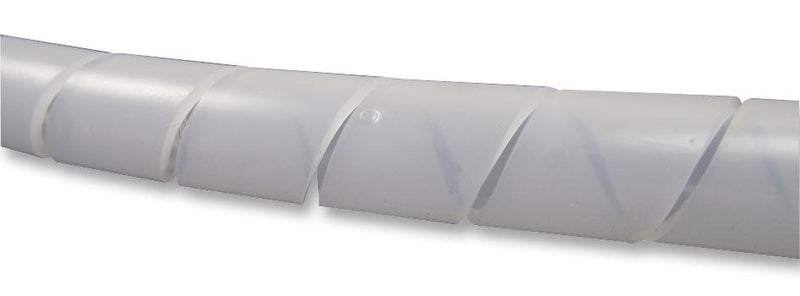 PANDUIT T62F-C Spiral Wrap, 0.625 ", 15.9 mm, Polyethylene, Natural, 100 ft, 30.5 m GTIN UPC EAN: 07498370615