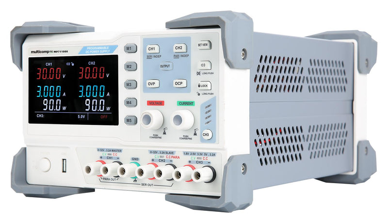 MULTICOMP PRO MP711000 Bench Power Supply, USB Power Output, Programmable, 4 Output, 0 V, 30 V, 0 A, 3 A