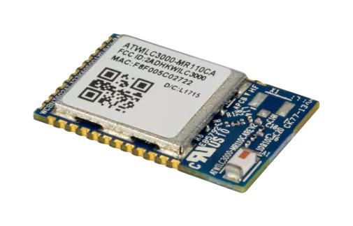 MICROCHIP ATWILC3000-MR110UA Controller Module, 2.412 to 2.472 GHz, SPI, SDIO, UART, Bluetooth 5.0, 2.5 to 4.2V Supply, Module