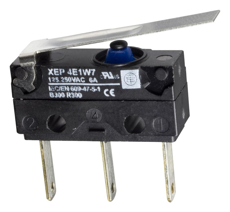 TELEMECANIQUE SENSORS XEP4E1W7A326 Limit Switch, Plunger, SPDT, 7.5 A, 250 V, 5 N, OsiSense XC