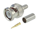 L-COM ABM-1700 ABM-1700 RF / Coaxial Connector BNC Straight Plug Crimp 50 ohm Brass New