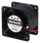 SANYO DENKI 9G0624G102 DC Axial Fan, 24 V, Square, 60 mm, 38 mm, Ball Bearing, 65 CFM