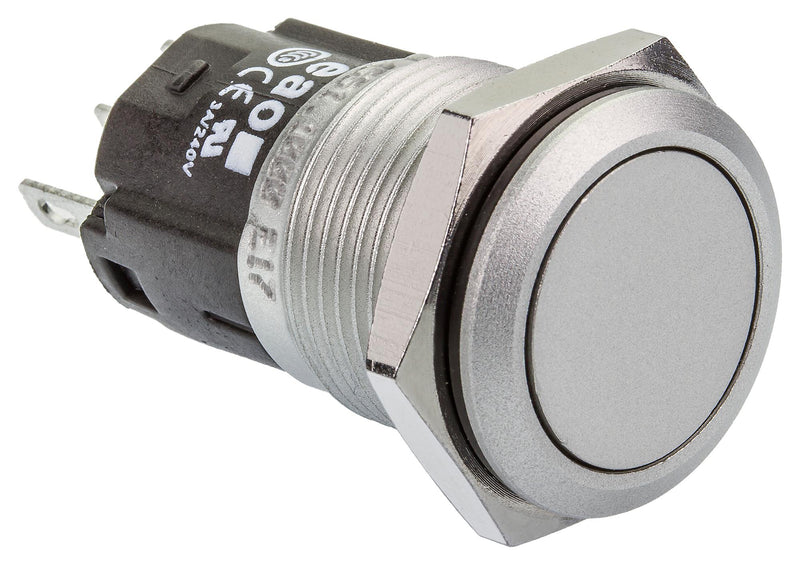 EAO 82-4551.1000 Vandal Resistant Switch, Series 82, 16 mm, SPDT, Momentary, Round Flat