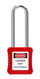 MULTICOMP PRO MP014040 Safety Padlock, Steel/Stainless Steel Shackle, 6.2mm Dia, Nylon (Polyamide) Lock, -30 &deg;C to 120&deg;C