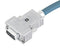 HARTING 61030012010 D Sub Backshell, InduCom Series, DE, 180&deg;, Zinc Body