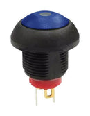MULTICOMP PRO MPP12-6B207MM1CAS05L06 Pushbutton Switch, Green-Illuminated, MP Pushbutton Switches Round-Flat, 13.6 mm, SPST, Off-(On)