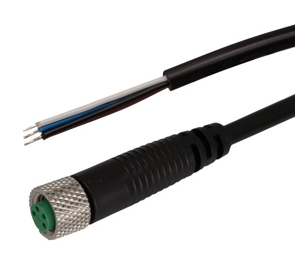 STEWART CONNECTOR BC-M8FA4AP01020M CBL ASSY, M8 4P RCPT-FREE END, 6.6