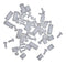 SEEED STUDIO 114020101 Screw and Nut Pack, 20 Sets of Grove, 2.0xH5.0mm Nylon White Screws & M2.0xH10.0mm Nylon-White Nuts