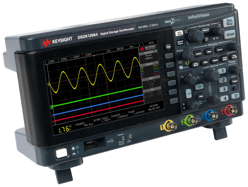 Keysight Technologies DSOX1204A+DSOX1200A-100 DSOX1204A+DSOX1200A-100 Digital Oscilloscope Infiniivision 1000 X 4 Channel 100 MHz 1 Gsps Mpts 3.5 ns