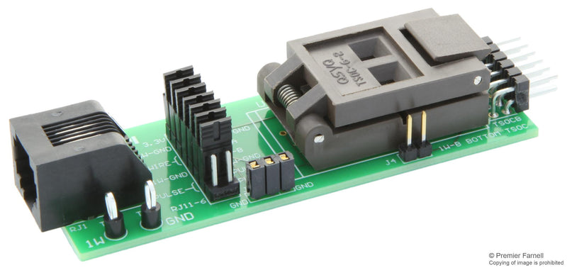 ANALOG DEVICES DS9120P+ Evaluation Board, RJ11 to Socket Board, 1 Wire Products, With Easy to Use PC Environment