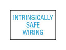 PANDUIT PLD-80 Safety Sign, Intrinsically Safe Wiring, Polyester, 1.5 ", 1 ", Blue on White