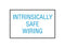 PANDUIT PLD-80 Safety Sign, Intrinsically Safe Wiring, Polyester, 1.5 ", 1 ", Blue on White