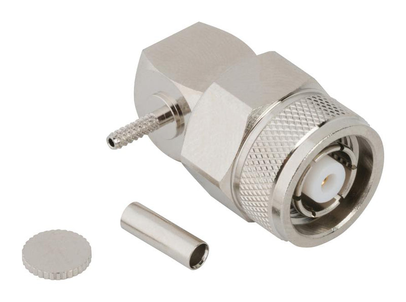 AMPHENOL RF 031-6985. RF COAX CONN, TNC RP, R/A PLUG, 50 OHM