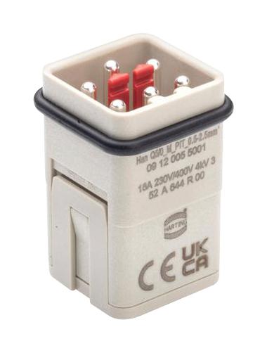 HARTING 09120055001 HEAVY DUTY INSERT, PLUG, 5POS, 16A